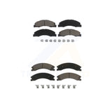 Front Rear Ceramic Brake Pads Kit For Ford E-450 Super Duty