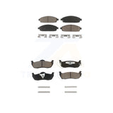 Front Rear Ceramic Brake Pads Kit For Jeep Grand Cherokee Commander
