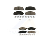 Front Rear Ceramic Brake Pads Kit For Ford F-250 Super Duty F-350 F-450