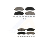 Front Rear Ceramic Brake Pad Kit For Ford F-350 Super Duty With Dual Wheels