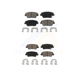 Front Rear Ceramic Brake Pads Kit For Hyundai Sonata Kia Optima