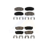 Front Rear Ceramic Brake Pads Kit For 2003-2009 Kia Sorento