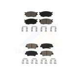 Front Rear Ceramic Brake Pads Kit For 2011 Hyundai Accent