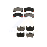 Front Rear Ceramic Brake Pads Kit For Porsche Cayenne