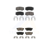 Front Rear Ceramic Brake Pads Kit For Hyundai Sonata Kia Elantra Optima Sportage