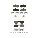 Front Rear Ceramic Brake Pads Kit For Hyundai Elantra Disc rear brakes