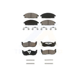 Front Rear Ceramic Brake Pads Kit For 2004 Nissan Pathfinder
