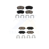 Front Rear Ceramic Brake Pads Kit For 2016 Hyundai Sonata GAS engine