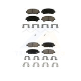 Front Rear Ceramic Brake Pads Kit For Nissan Rogue Maxima Sentra Select Juke
