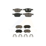 Front Rear Ceramic Brake Pads Kit For 2010-2015 Volvo XC60