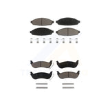 Front Rear Ceramic Brake Pads Kit For Ford Crown Victoria Mercury Grand Marquis