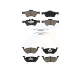 Front Rear Ceramic Brake Pads Kit For Ford Escape Mercury Mariner Mazda Tribute