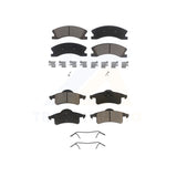 Front Rear Ceramic Brake Pads Kit For Jeep Grand Cherokee