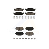 Front Rear Ceramic Brake Pads Kit For 2009-2010 Lincoln MKS