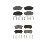 Front Rear Ceramic Brake Pads Kit For 2007-2012 Hyundai Veracruz