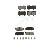 Front Rear Ceramic Brake Pads Kit For Toyota Tundra Sequoia Lexus LX570 Land