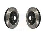 Front Drill Slot Brake Rotor Pair For Chevrolet Camaro Buick Regal Pontiac G8 SS