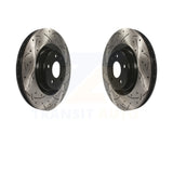 Front Drill Slot Brake Rotors Pair For Audi Q5 Porsche Macan A6 Quattro S5 S4 A7