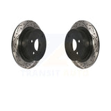 Rear Coat Drill Slot Disc Brake Rotors Pair For Nissan Altima Sentra Maxima Juke