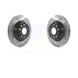 Rear Drill Slot Brake Rotors Pair For Volkswagen Tiguan Jetta Audi Q3 Quattro TT