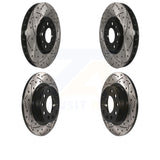 [Front+Rear] 2013-2016 Dodge Dart Premium OE Drilled & Slotted Brake Rotor Kit For Max Performance Braking