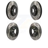 [Front+Rear] 2008 Audi A3 Quattro Premium OE Drilled & Slotted Brake Rotor Kit For Max Performance Braking