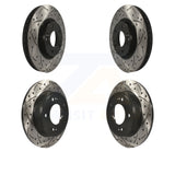 Front Rear Drill Slot Brake Rotor Kit For Kia Forte Hyundai Veloster Forte5 Koup