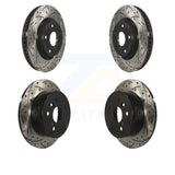 Front Rear Drilled Slot Disc Brake Rotor Kit For Toyota Camry Lexus ES350 Avalon