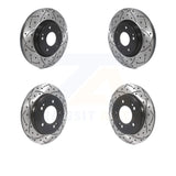 Front Rear Drilled Slot Brake Rotors Kit For Hyundai Elantra Kia Forte Veloster