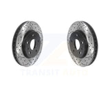 Front Drill Slot Disc Brake Rotor Pair For Chevrolet Malibu Buick LaCrosse Regal