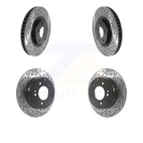 Front Rear Drilled Slot Disc Brake Rotor Kit For Kia Optima Hyundai Tucson Azera