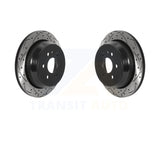 [Rear] 2015-2020 Chevrolet Colorado GMC Canyon Premium OE Drilled & Slotted Brake Rotor Kit For Max Performance Braking