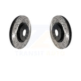 Front Drilled Slot Brake Rotors Pair For Land Rover Discovery Sport Range Evoque