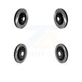 Front Rear Coated Drilled Slotted Disc Brake Rotors Kit For Ford Mustang