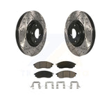 Front Drill Slot Brake Rotors Ceramic Pad Kit For INFINITI Nissan G37 Murano G35