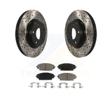 Front Coated Drill Slot Disc Brake Rotors Ceramic Pad Kit For Mazda 3 CX-3 Sport