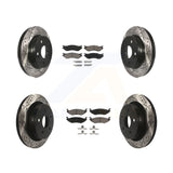 Front Rear Drilled Slot Brake Rotor & Ceramic Pad Kit For Dodge Durango Ram 1500