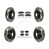 Front Rear Drill Slot Brake Rotor Ceramic Pad Kit For Dodge Charger Chrysler 300