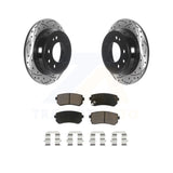 Rear Drill Slot Disc Brake Rotors Ceramic Pad Kit For Hyundai Elantra Tucson Kia