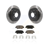 Rear Drill Slot Disc Brake Rotor Ceramic Pad Kit For Hyundai Tucson Kia Sportage