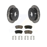 Rear Drill Slot Brake Rotors Ceramic Pad Kit For Hyundai Tucson Kia Sportage AWD