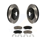 Front Drilled Slot Brake Rotor & Ceramic Pad Kit For Dodge Charger RWD with 3.6L