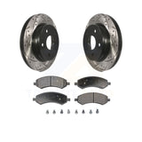 Front Drill Slot Brake Rotors Ceramic Pad Kit For Ram 1500 Dodge Classic Durango