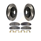 Front Drill Slot Disc Brake Rotor Ceramic Pad Kit For Dodge Charger Chrysler 300