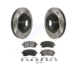 Front Drilled Slot Brake Rotor Ceramic Pad Kit For Subaru Outback Impreza Legacy