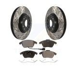 Front Drill Slot Brake Rotors Ceramic Pad Kit For Volkswagen Jetta Beetle CC GTI