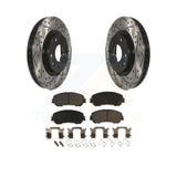 Front Drill Slot Disc Brake Rotor Ceramic Pad Kit For Nissan Rogue Sport Qashqai