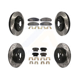 Front Rear Drill Slot Brake Rotor Ceramic Pad Kit For Chrysler 300 AWD with 3.5L