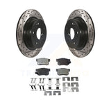 Rear Coat Drill Slot Disc Brake Rotor Ceramic Pad Kit For Honda Accord Acura ILX