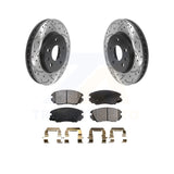 Front Drill Slot Brake Rotor Ceramic Pad Kit For Chevrolet Malibu Buick LaCrosse